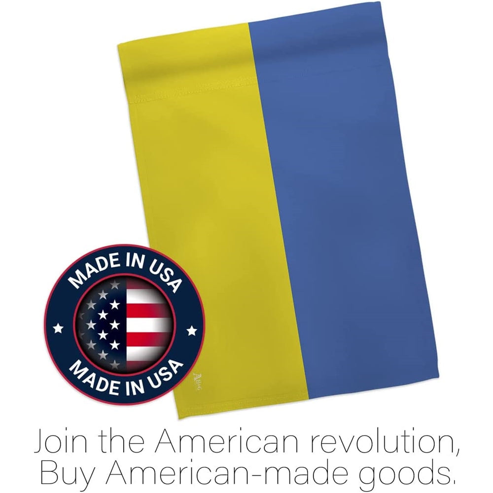 Juego de banderas de jardín de Ucrania con soporte