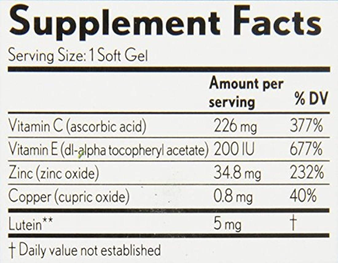 PreserVision AREDS Lutein Eye Vitamina & Mineral Suplemento