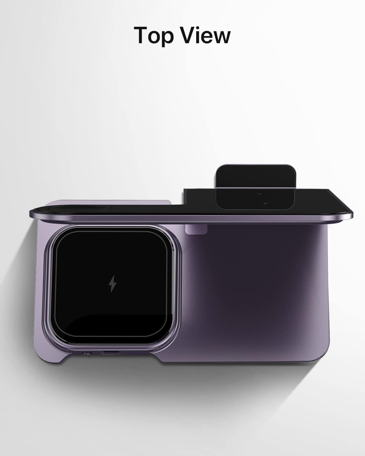 Cargador o Estación de carga inalámbrico 3 en 1 morado