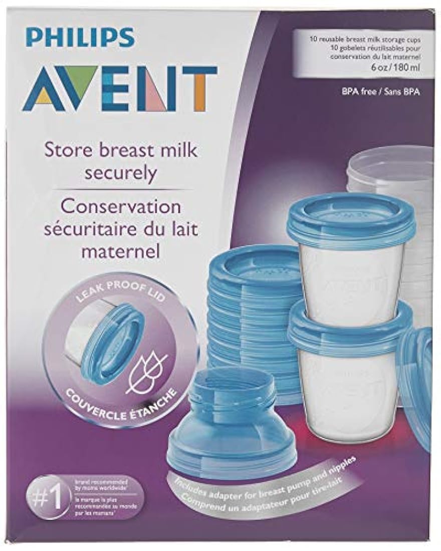 AVENT Vasos de almacenamiento de leche materna