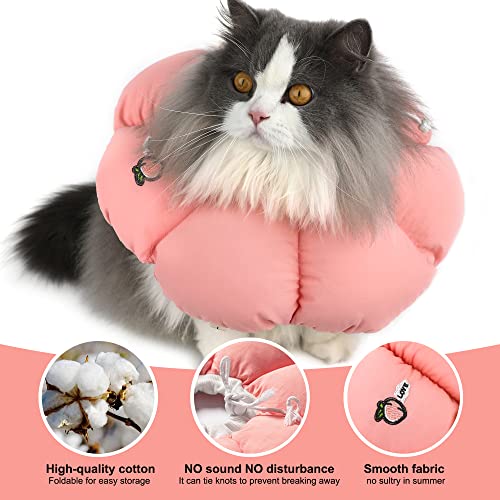 HiDREAM - Collar de cono de gato, bonito collar isabelino impermeable para gatos, antimordeduras, curación de heridas, seguridad para recuperación, estilo para todas las estaciones