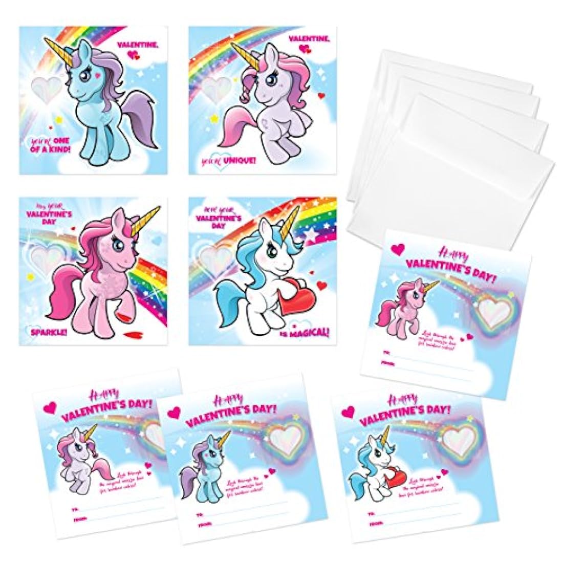 Kangaroo Tarjetas San Valentín,diseño unicornio y arco iris