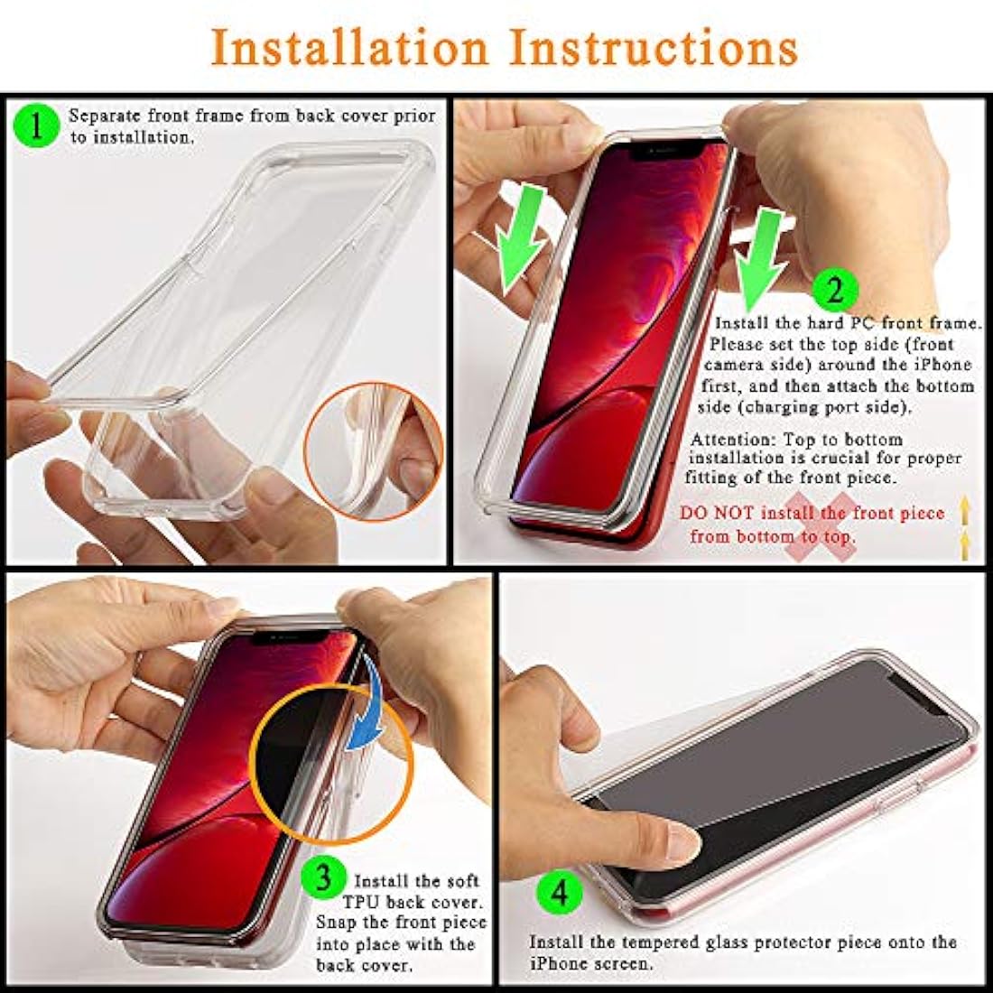 Funda para iPhone 11+2 protectores de vidrio templado