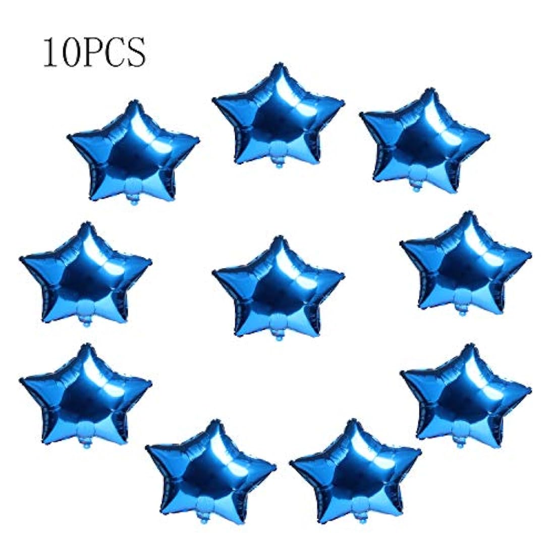 10 globos de helio con forma de estrella