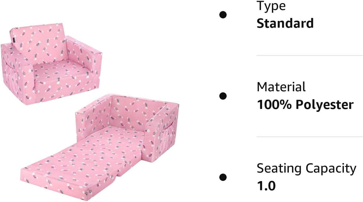 Silla cama tapizada para niños y bebés, Rosa MallBest