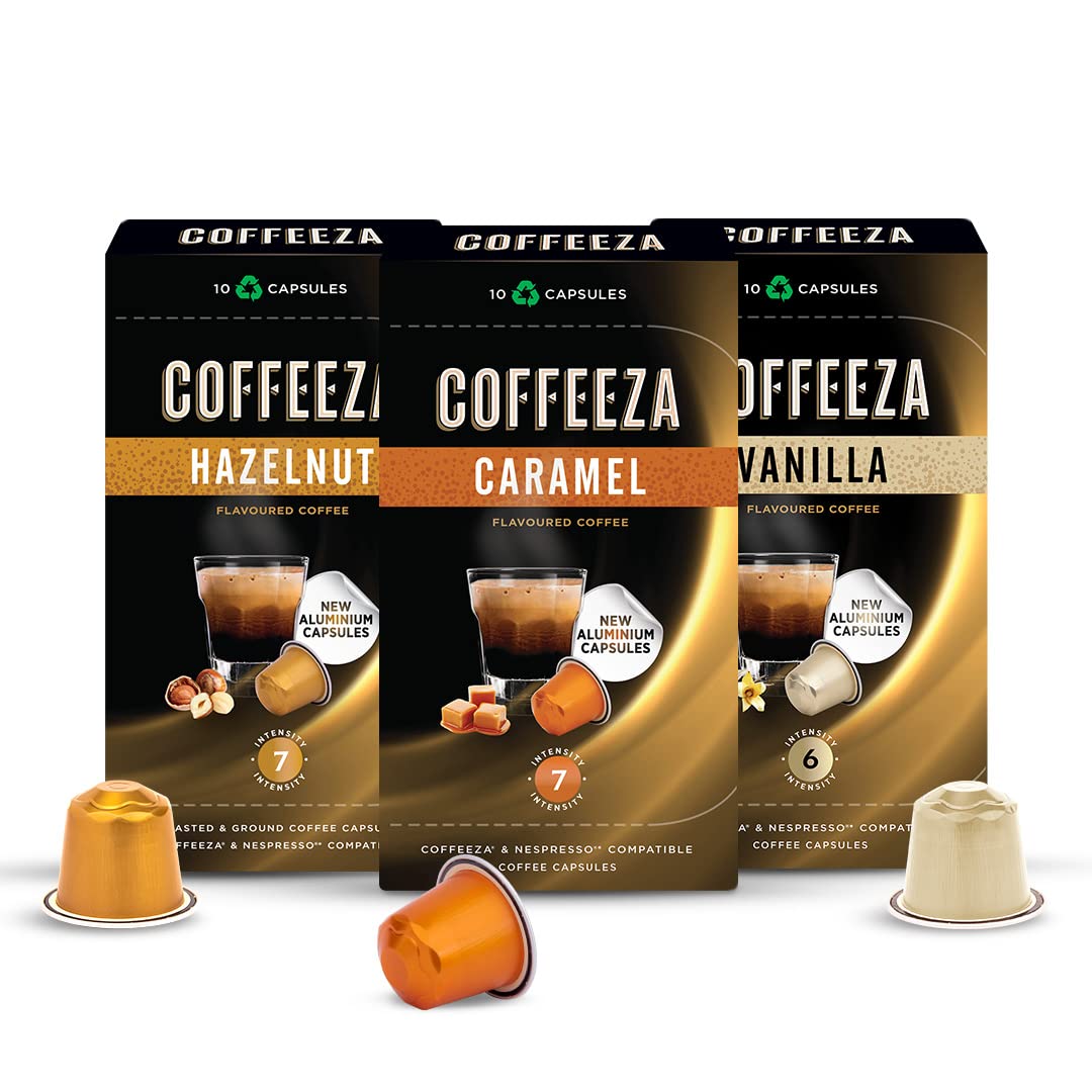 Cápsulas de café Coffeeza, pack variedad 30 pods sabores