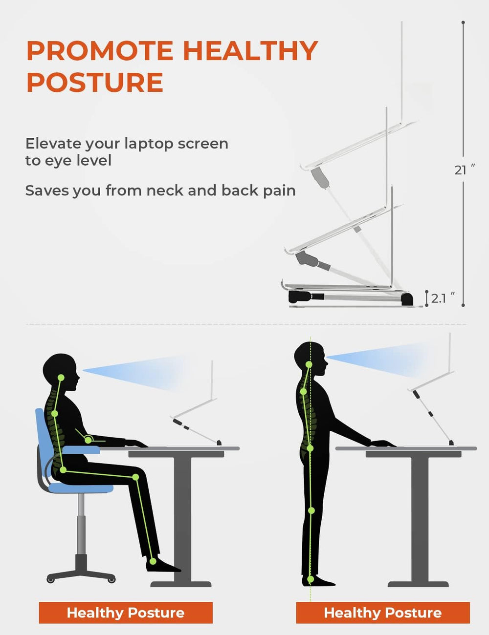 Soporte ergonómico para computadora portátil LS03 tounee
