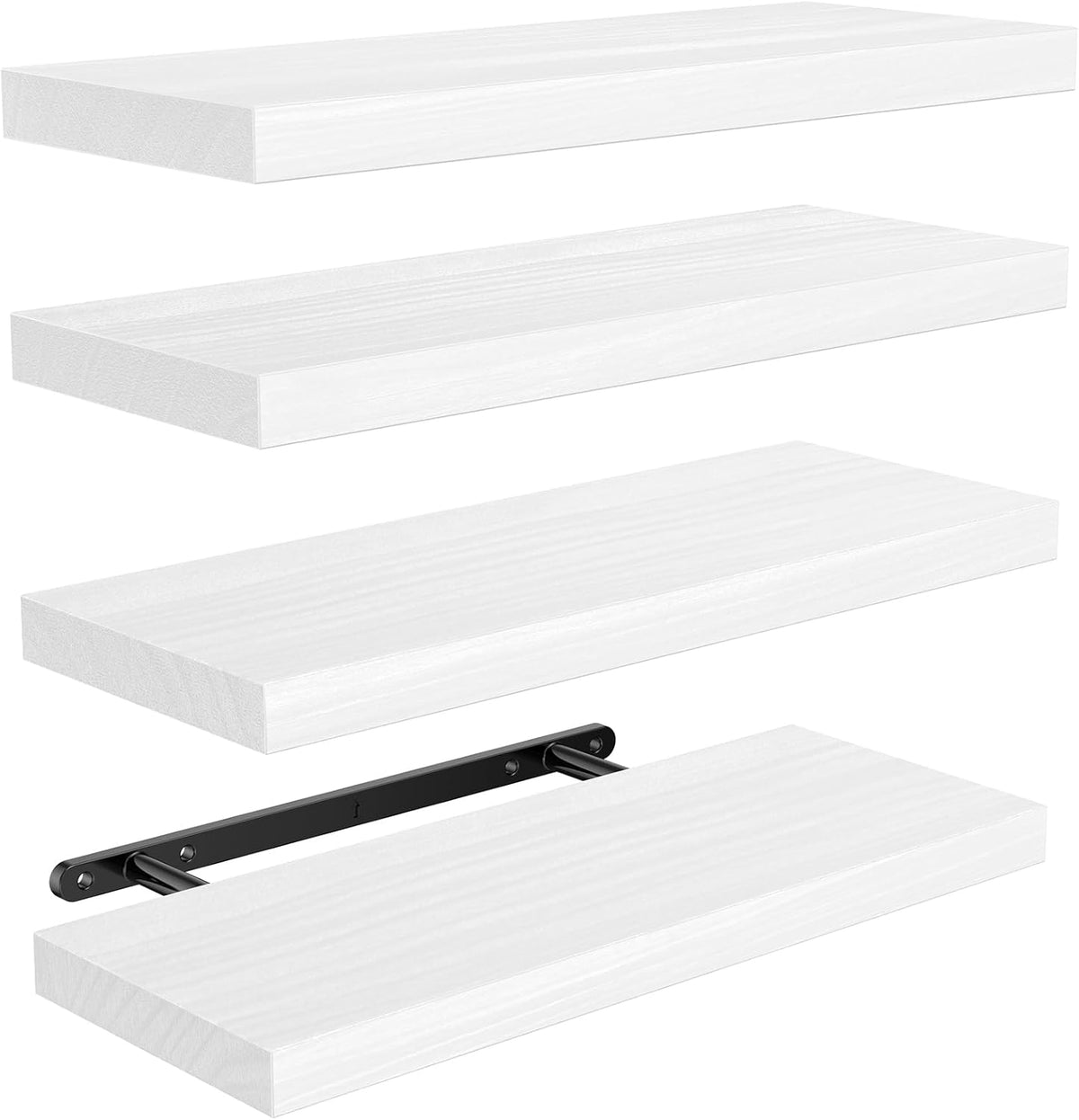 Estantes Flotantes de Madera, AMADA HOMEFURNISHING, Set 4, AMFS40W