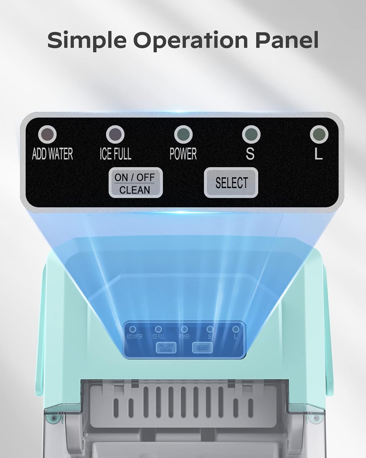 Máquina de Hielo Silonn, portátil, 26 lbs/día, 9 cubos/6 min
