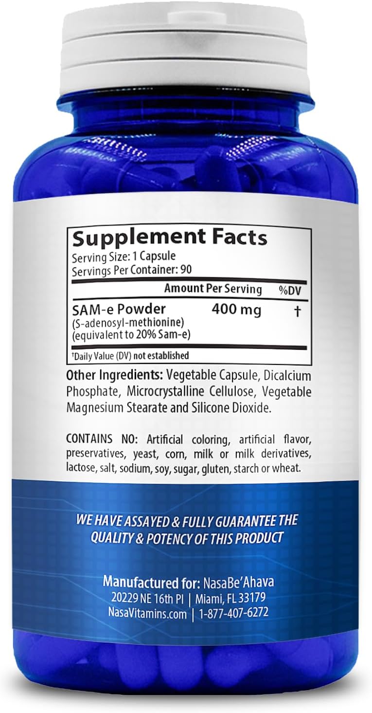 Suplemento SAM-E 400mg | Apoyo Articulaciones y Ánimo
