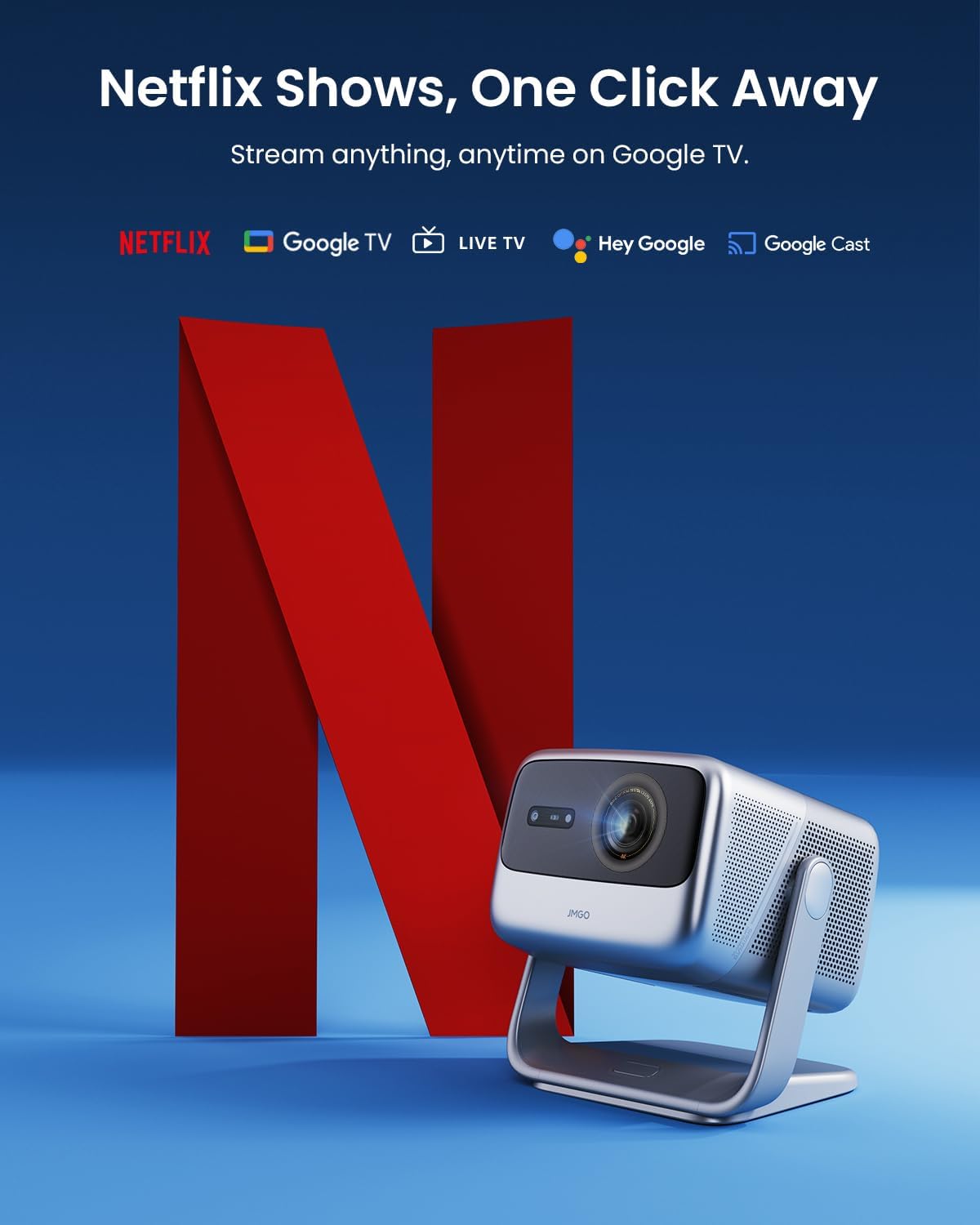 Proyector 4K JMGO N1S Pro, 2400 Lúmenes, WiFi y Bluetooth