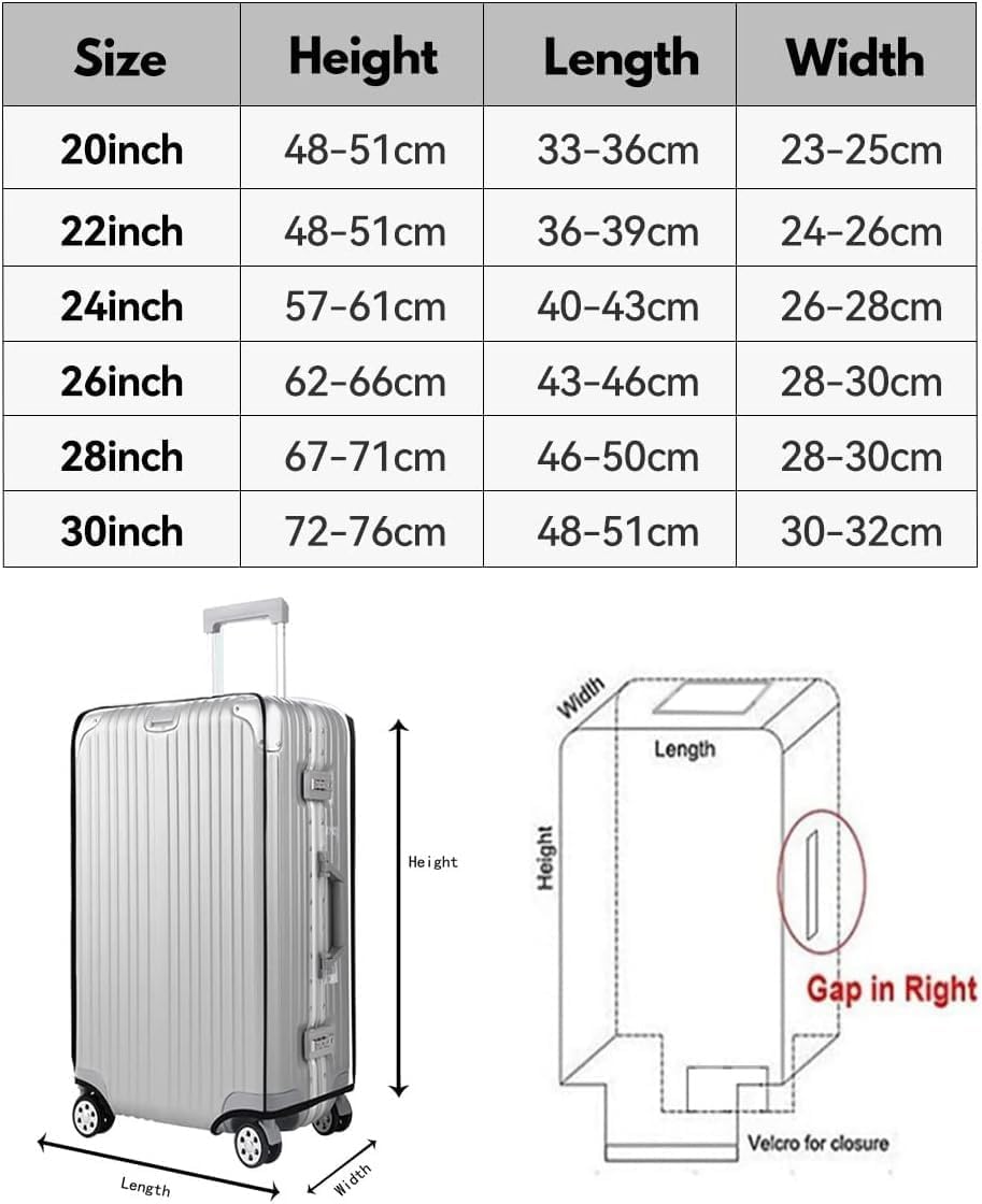 Cubierta de maleta T Tersely, impermeable y antiarañazos, 20