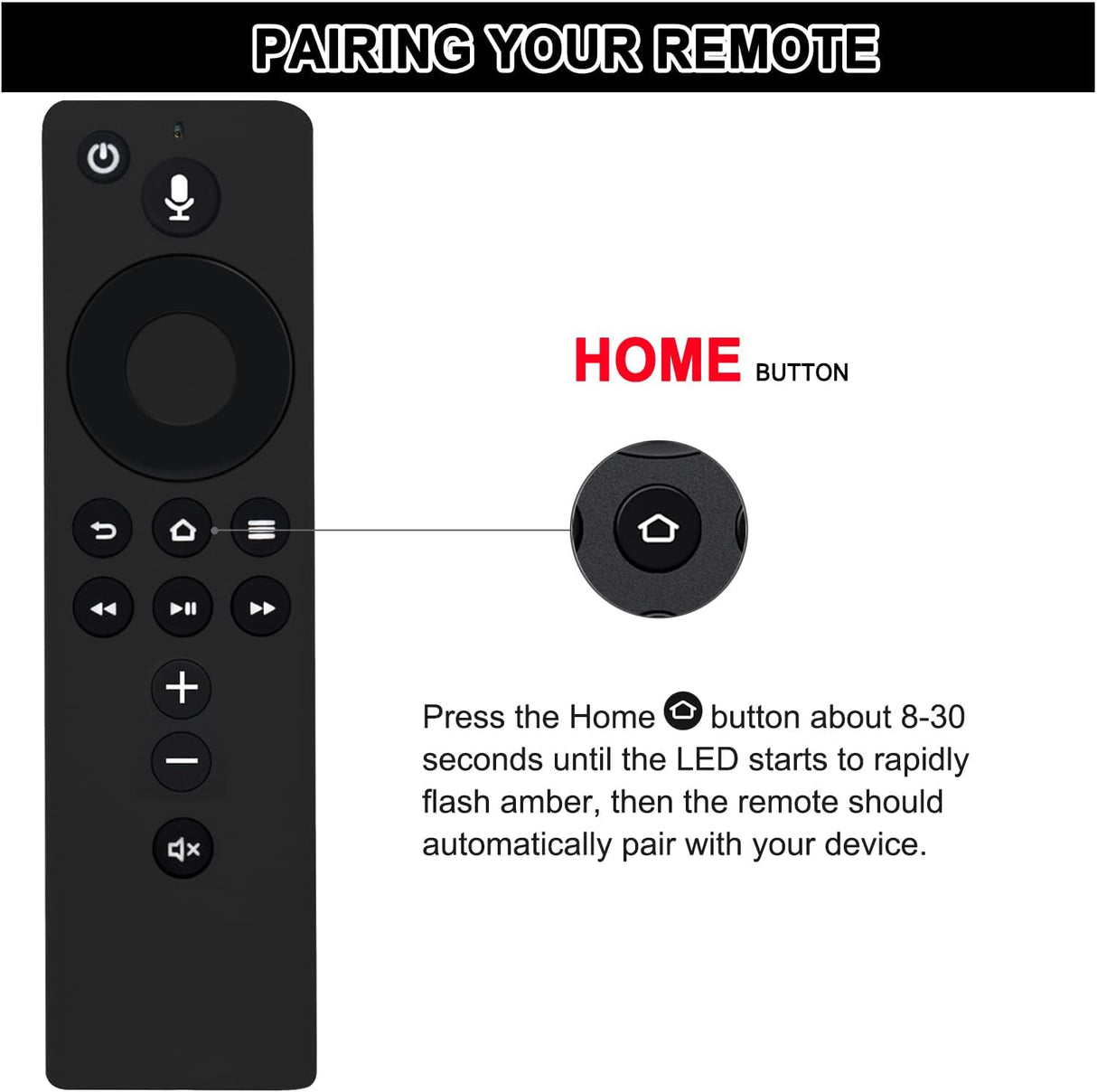 Control Remoto Allimity 2da Gen con Volumen para Amazon TV