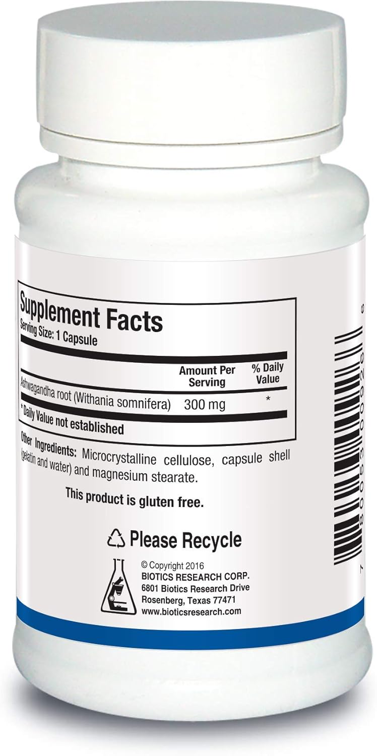 Bio Ashwagandha 300 Biotics Research - Adaptógeno 60 Cápsulas
