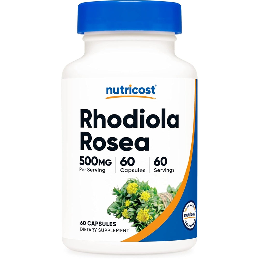 Suplementos Rhodiola Rosea 500 mg, 60 cápsulas vegetarianas
