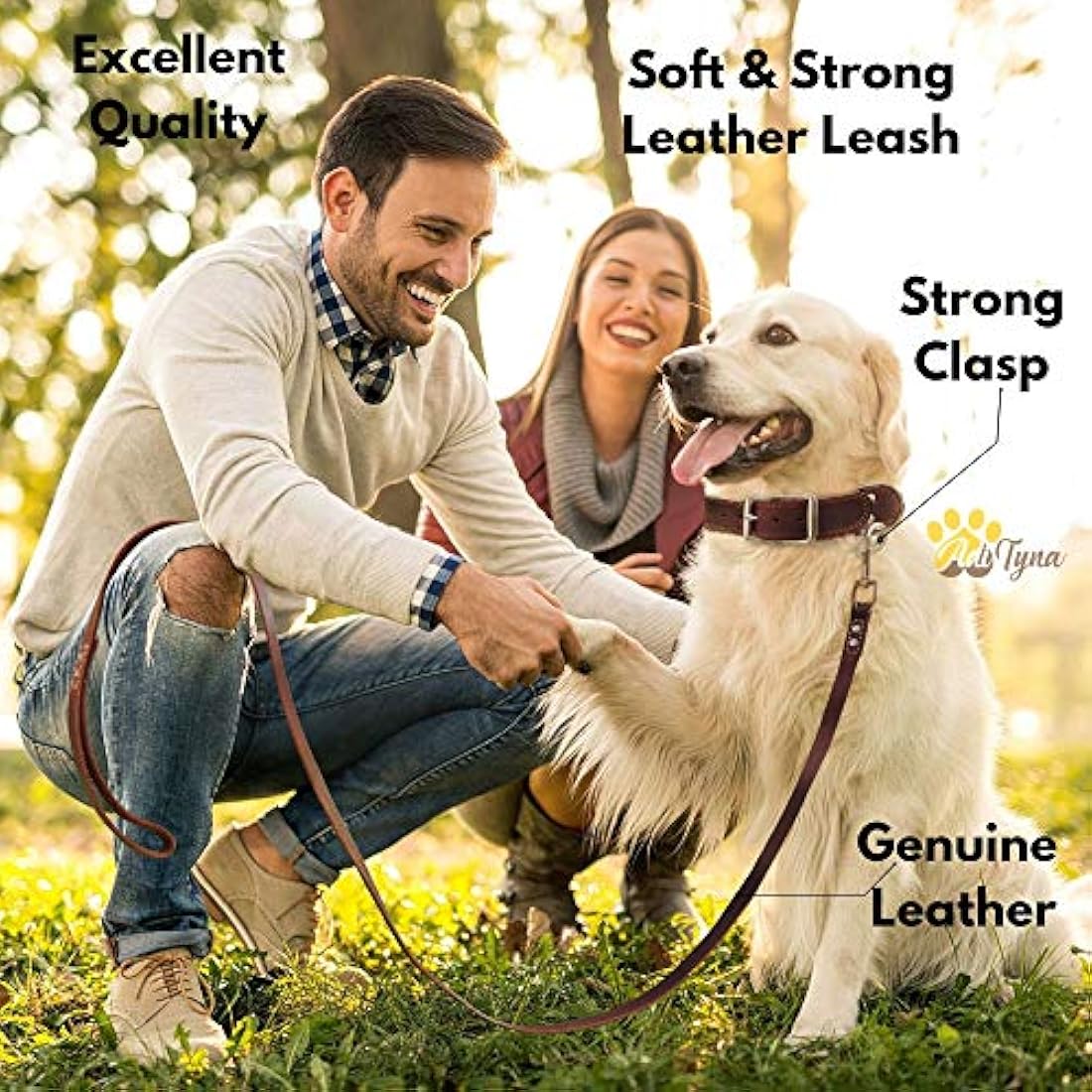 Correa para perro de piel resistente