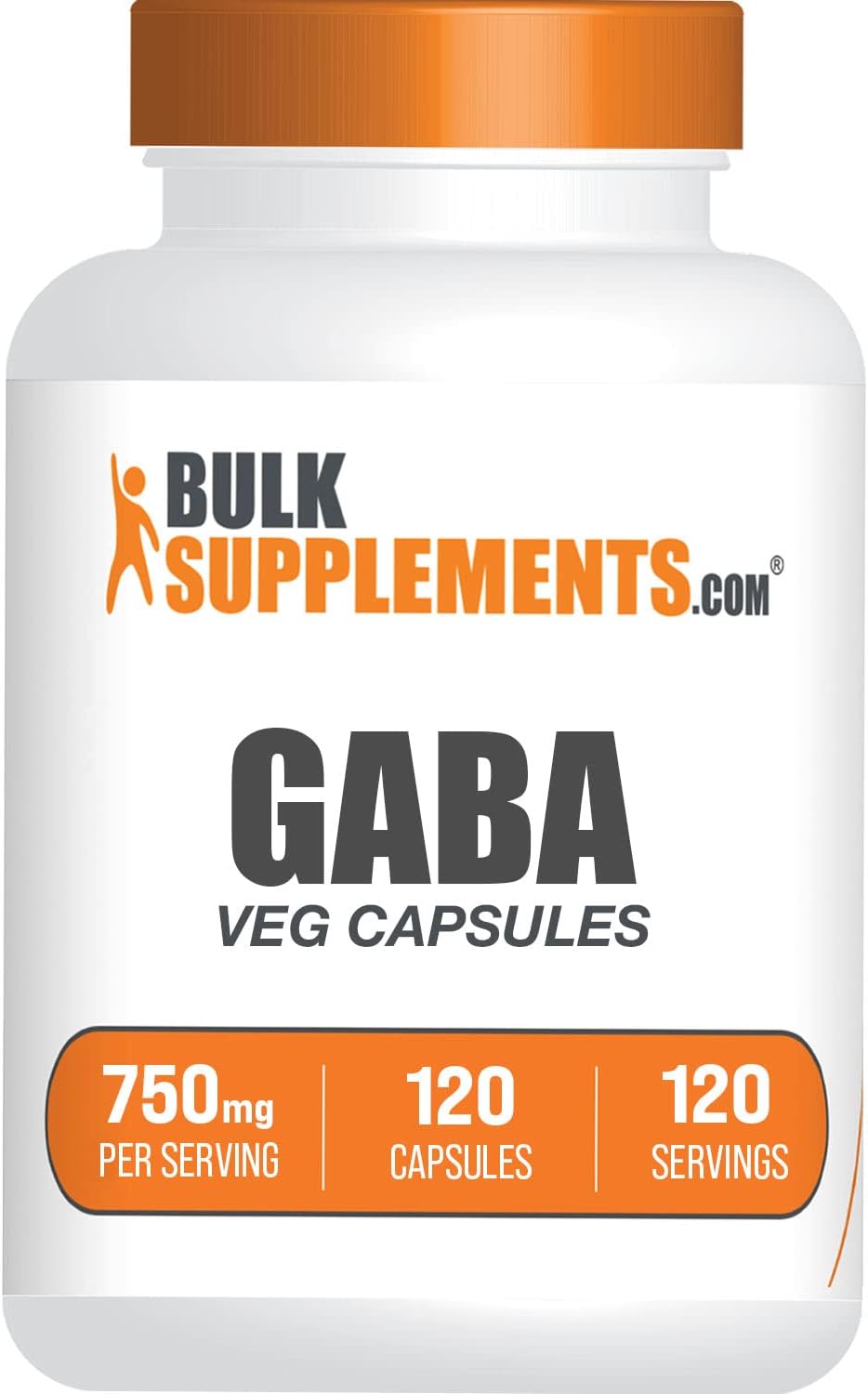 Suplemento BulkSupplements Cápsulas GABA de 750 mg 120 und