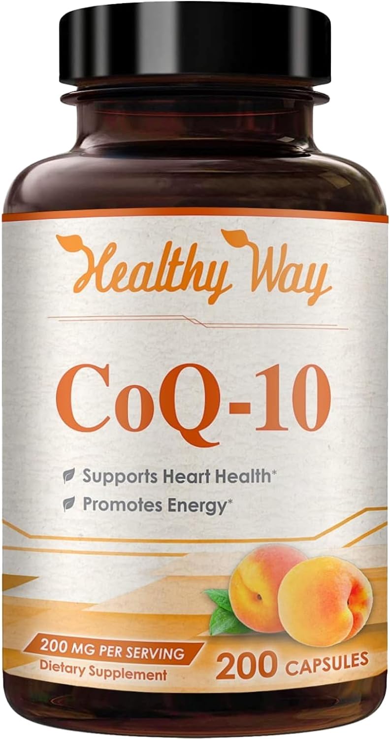 Coenzima Q10 200mg Suplemento Antioxidante y Energía, 200 cápsulas