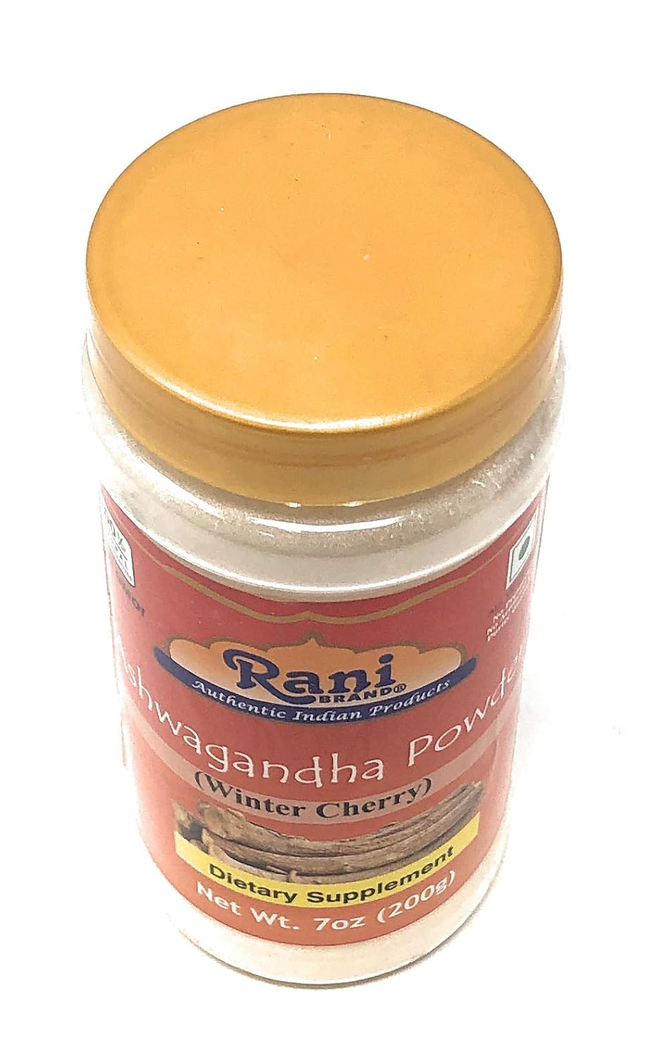 Polvo de raíz de Ashwagandha 200g Rani | Natural, Vegano, Sin Gluten