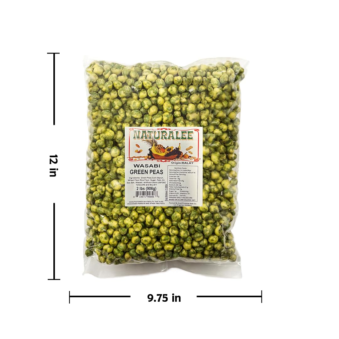 Guisantes Wasabi Naturalee 2 lb - Snack Vegano, Alto en Fibra