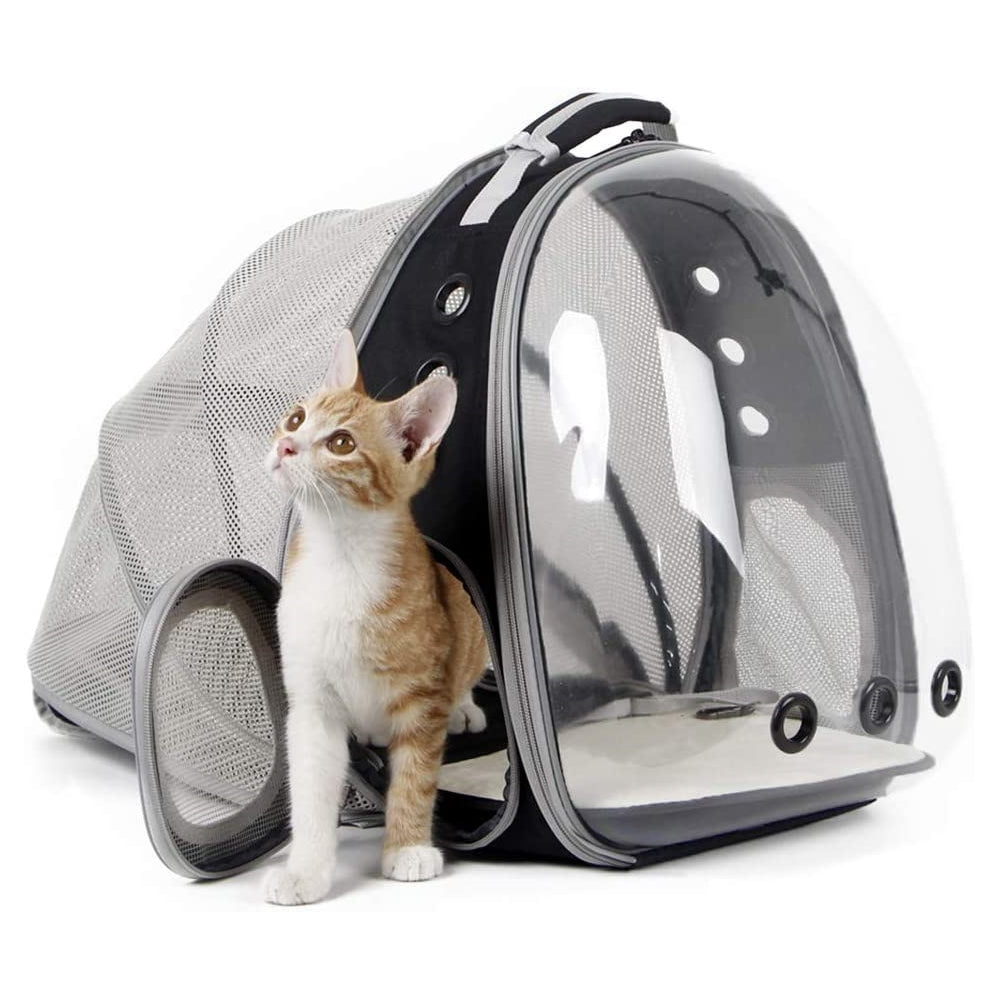 Mochila expandible para gatos se adapta a hasta 20 libras