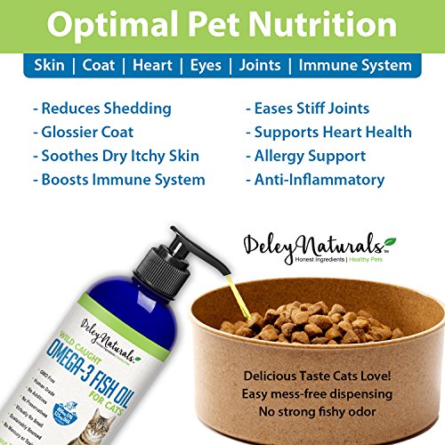 aceite de pescado Omega 3 libre de transgénicos para gatos