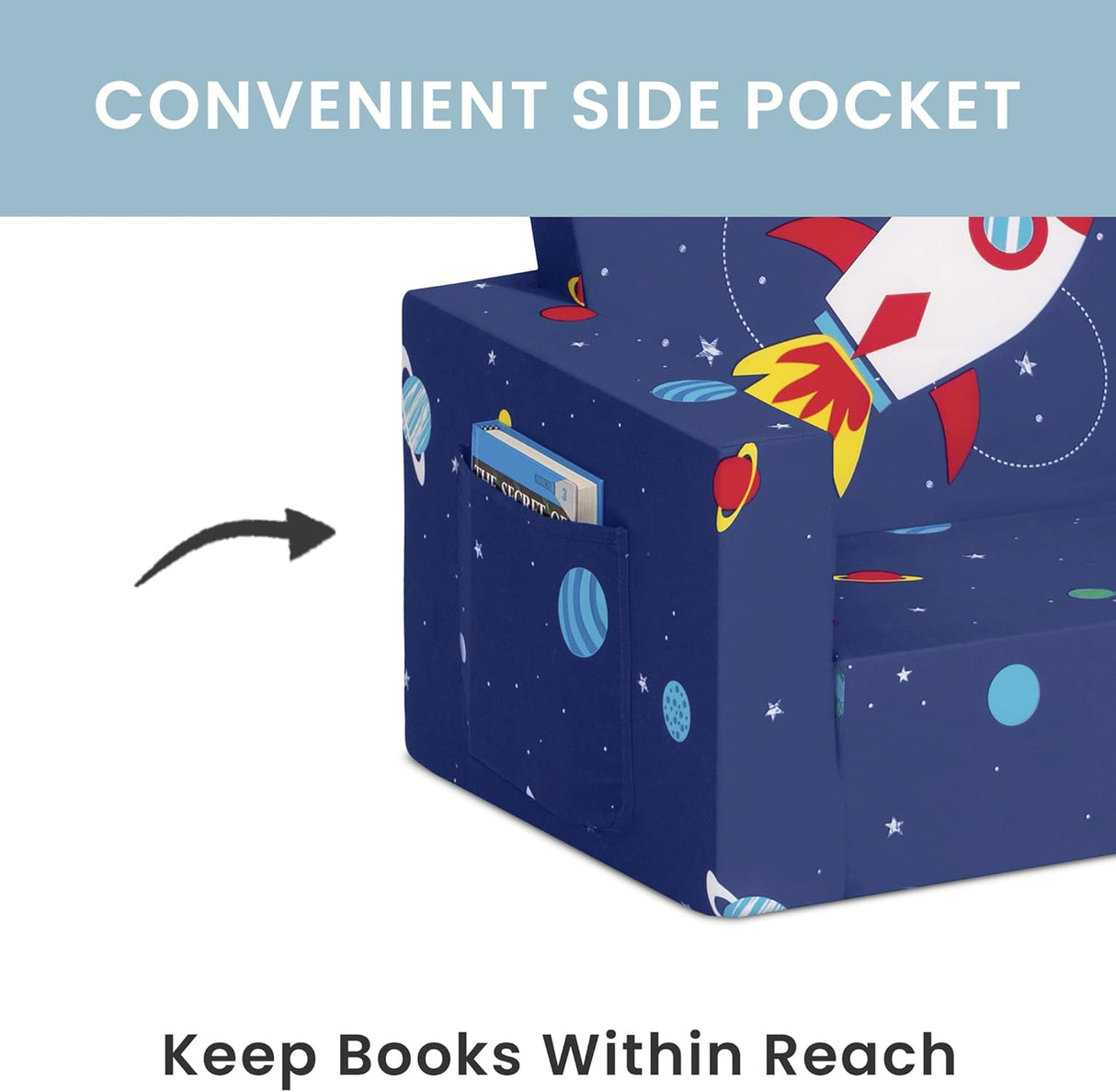 Silla transformable en cama cómoda para niños Delta Children