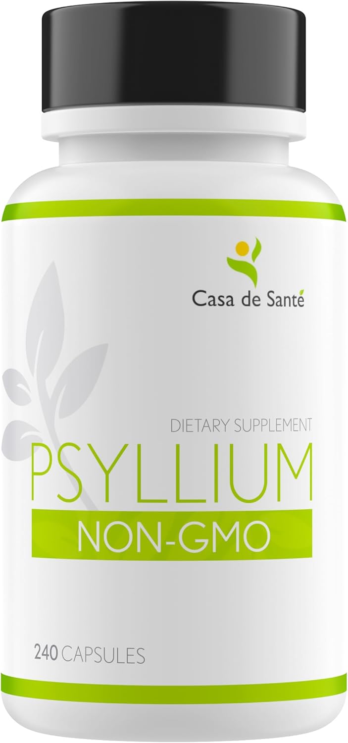 Suplemento de fibra Psyllium Caps, Non GMO, Bajo en FODMAP