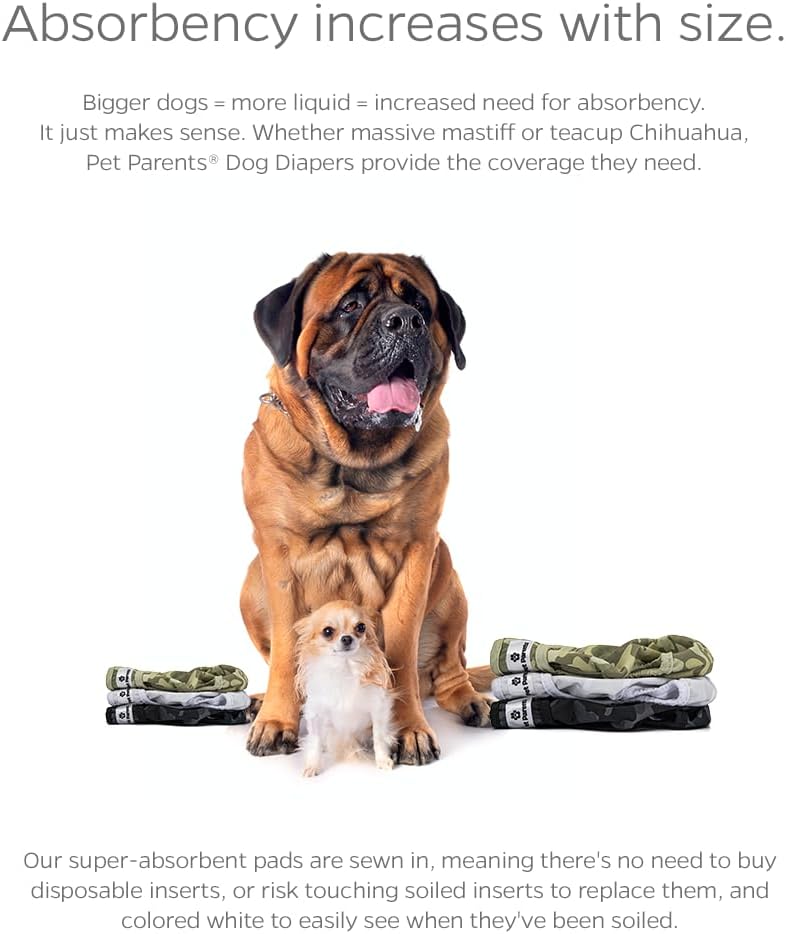 Pet Parents Pañales 3 y extensores lavables de alta calidad