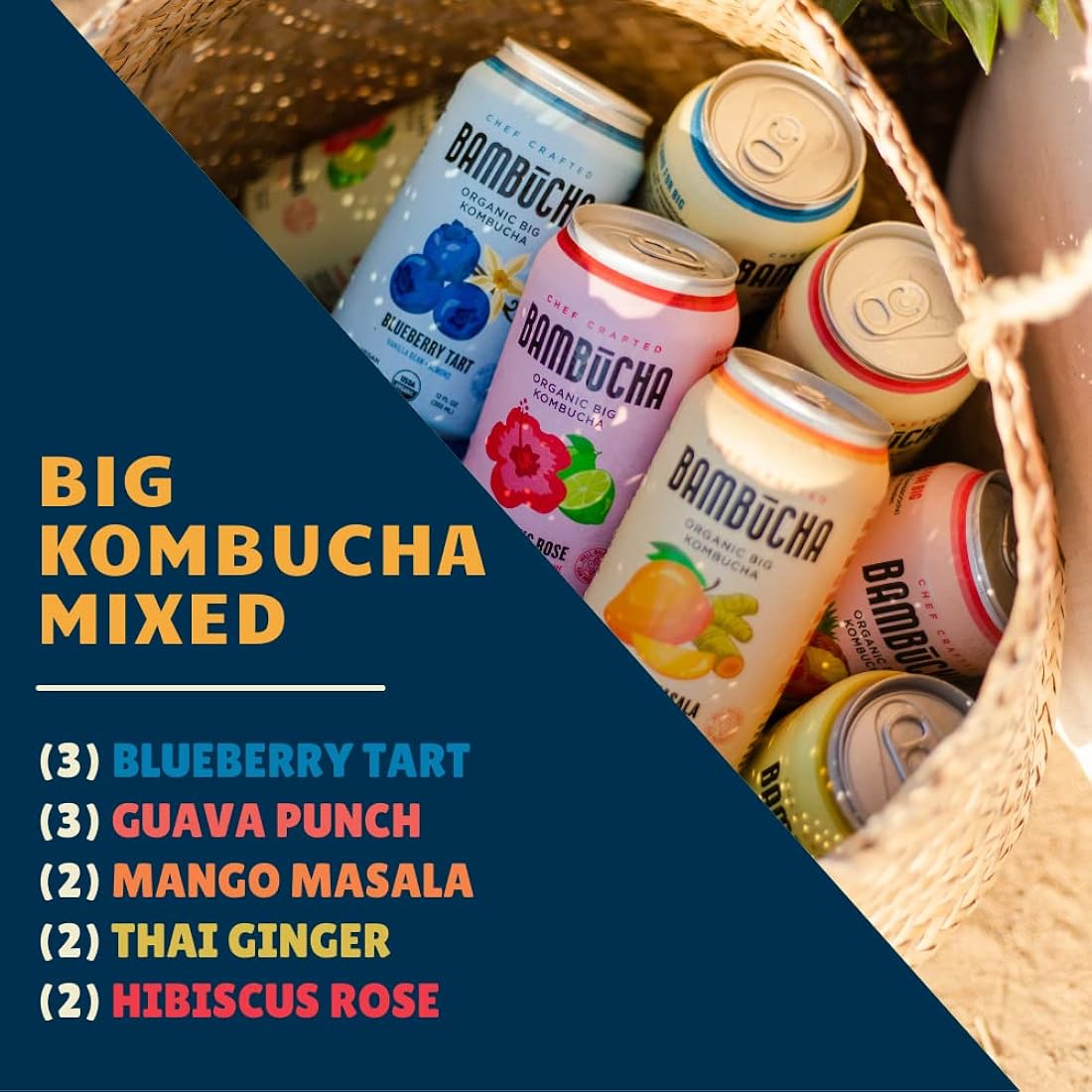 Bambucha Kombucha Paquete variado de 12 unidades