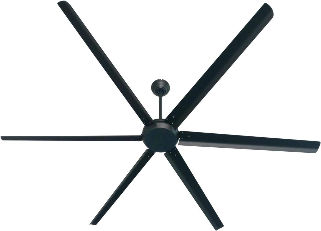 Ventilador de techo industrial negro mate