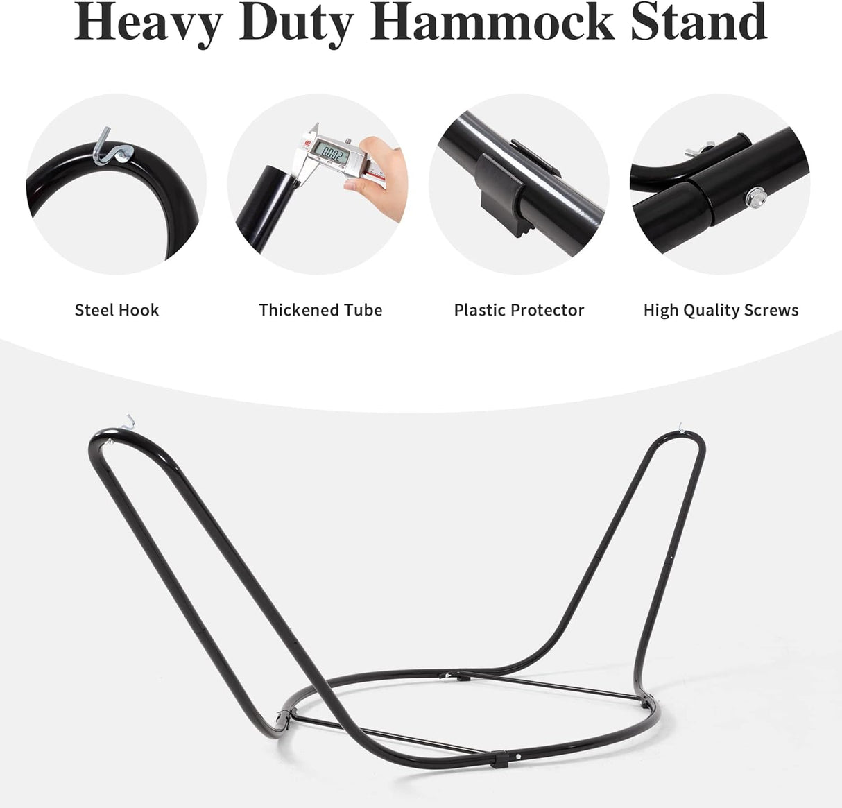 Hamaca Doble SUNCREAT con Soporte, Barra Curvada, Modelo Patentado