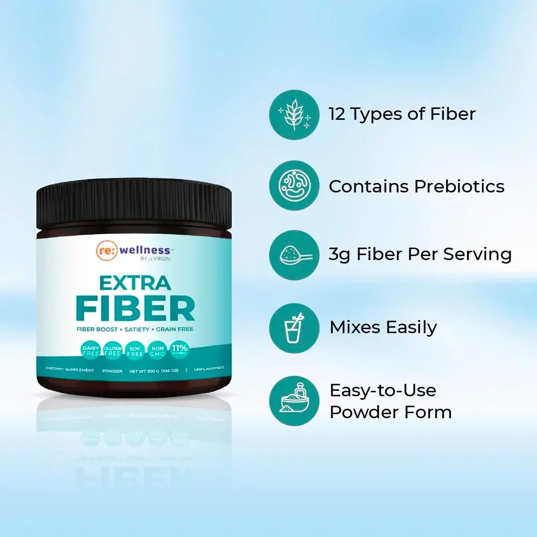 Suplemento de Fibra Extra de JJ Virgin - 12 Polvo (10.6oz)