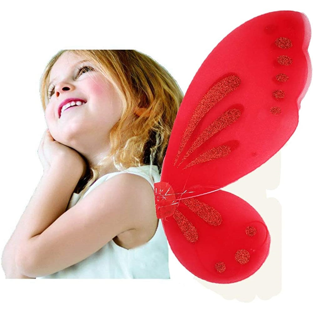 Disfraces Alas de hada de mariposa roja talla única