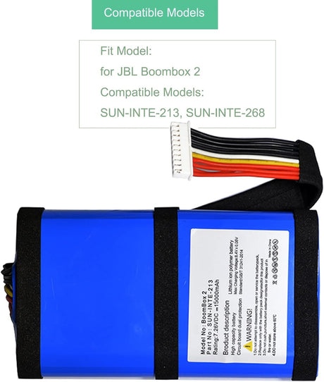 Batería 15000mAh JBL Boombox 2, 7.4V, SUN-INTE-213