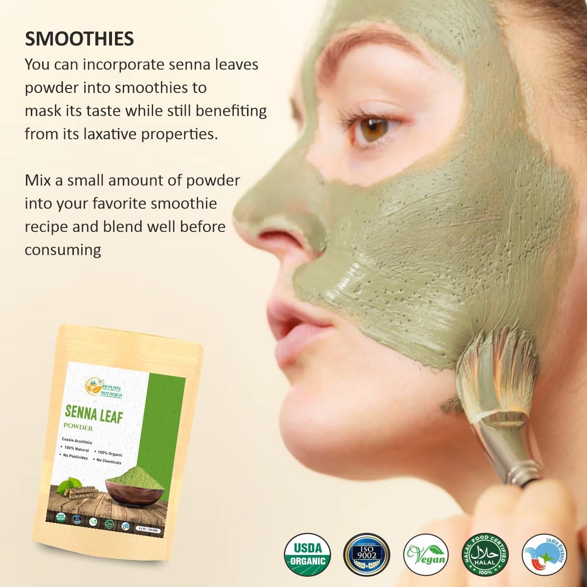 Polvo de hoja de sena orgánico | Alivia el estómago