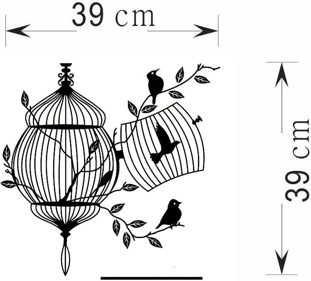 BIBITIME Pegatinas de pared de pájaro negro para pájaros,