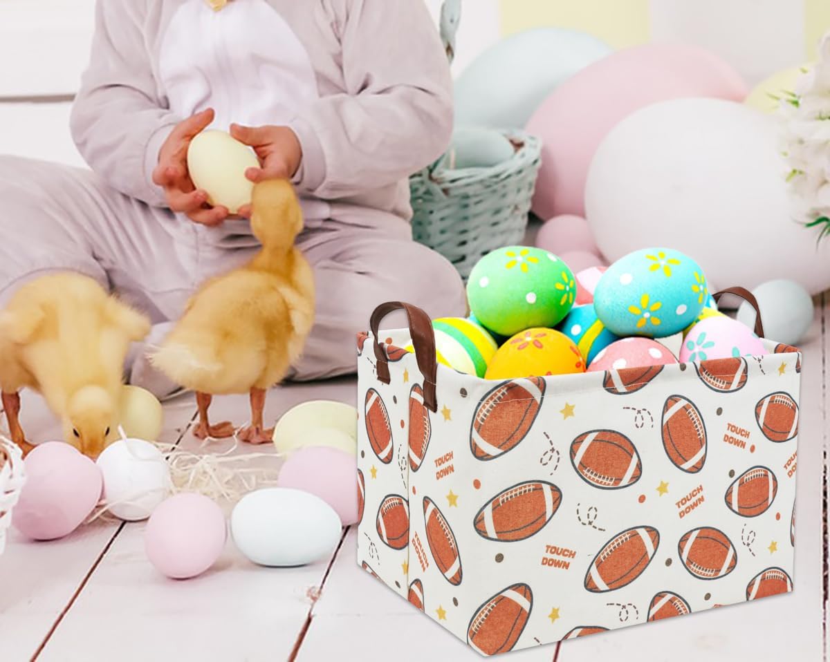 Canasta de Almacenamiento Rectangular para Niños (Fútbol)