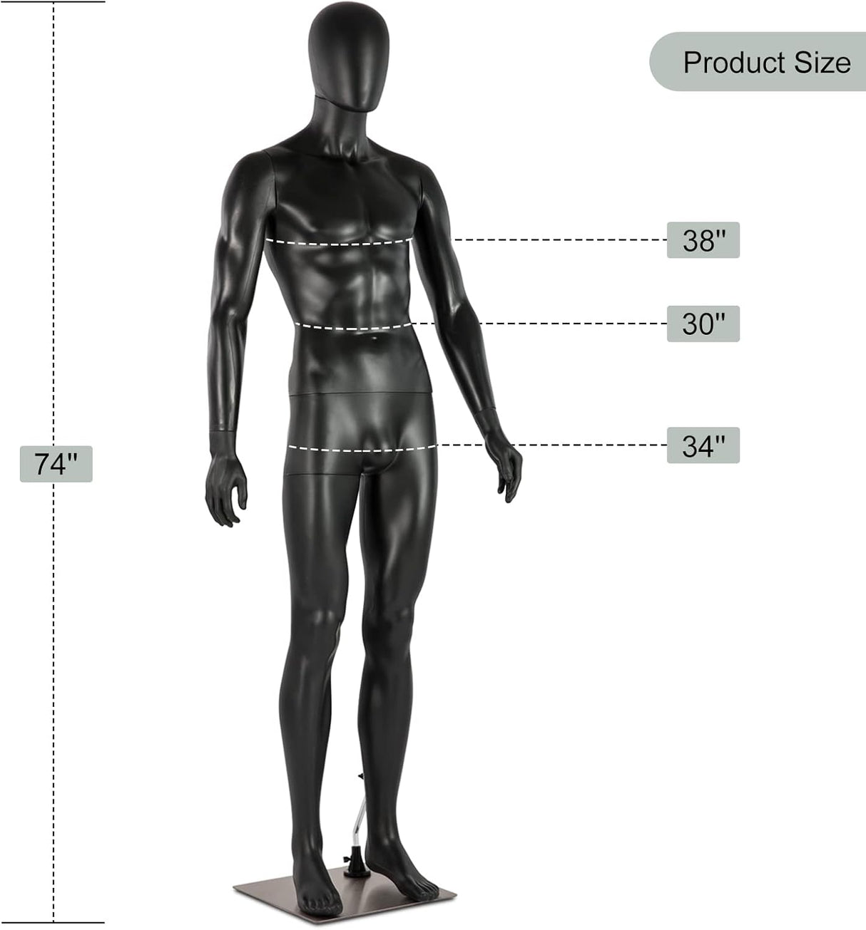 Maniquí Masculino Completo 74” Desmontable para Tiendas
