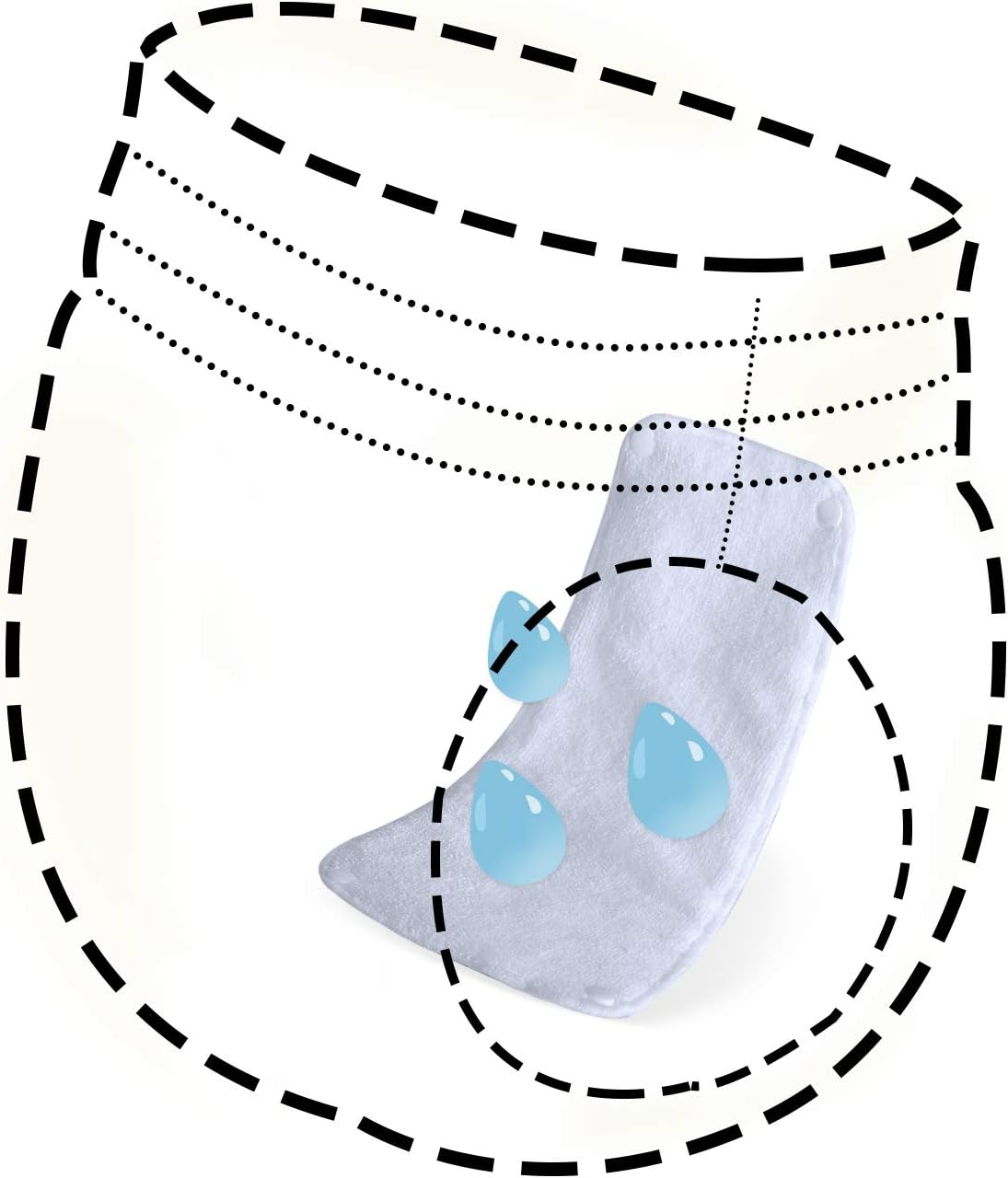 Teamoy Almohadillas de pañales reutilizables para perros hembras (paquete de 6), S