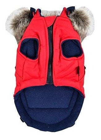 Abrigo para mascotas Puppia Orson, Pequeño, Rojo