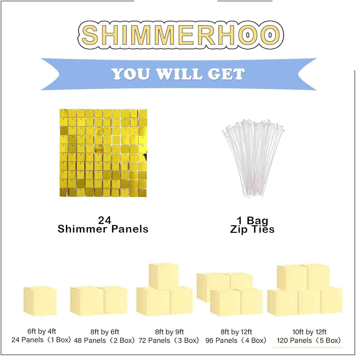 Pared de Brillo - 24 Paneles Decorativos | Fiesta y Bodas