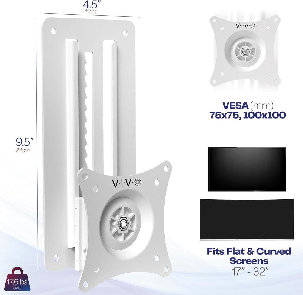 Soporte de pared ajustable VIVO para monitor 17-32, MOUNT-VW01AW