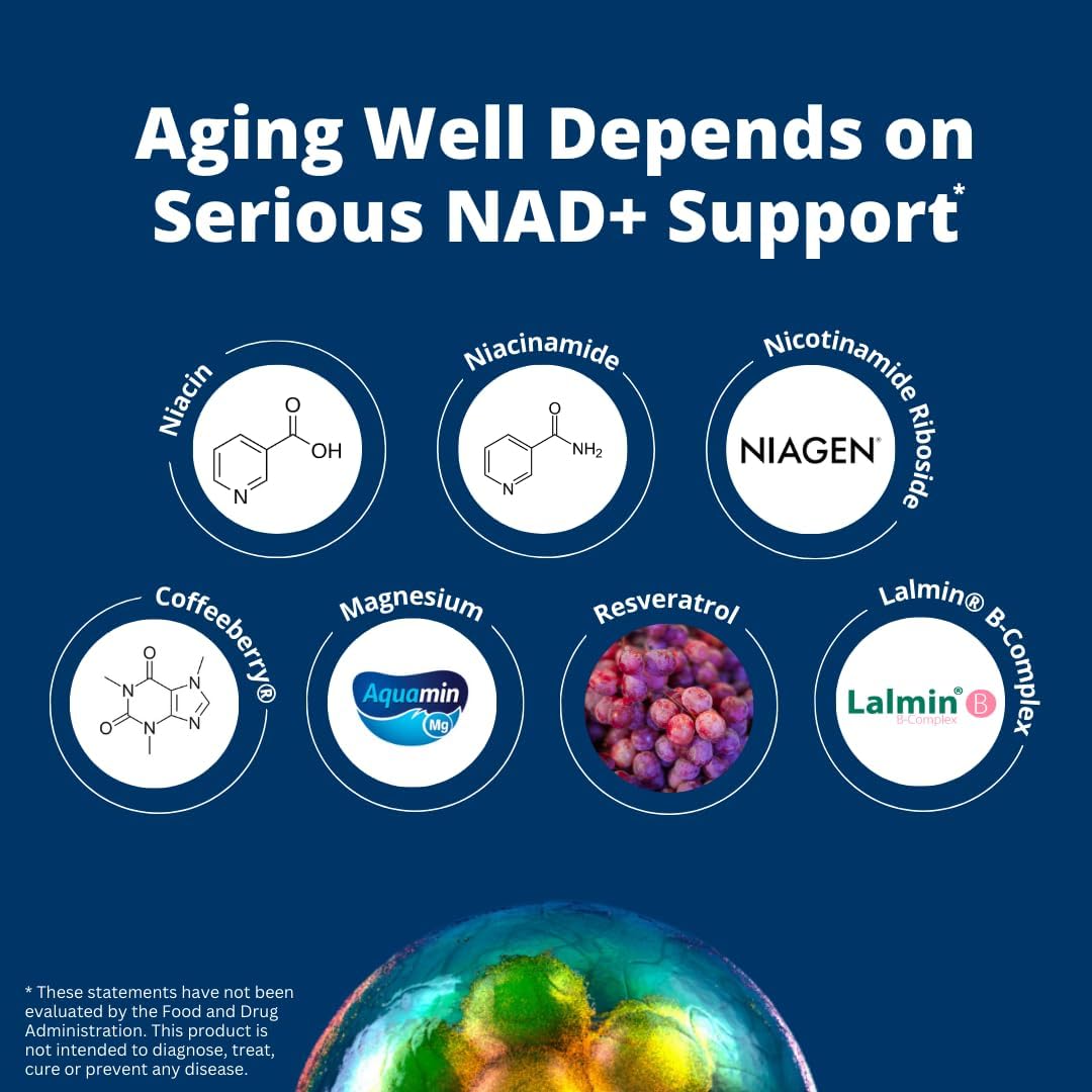 Suplemento NR, aumenta niveles NAD+ hasta 50%, vegano