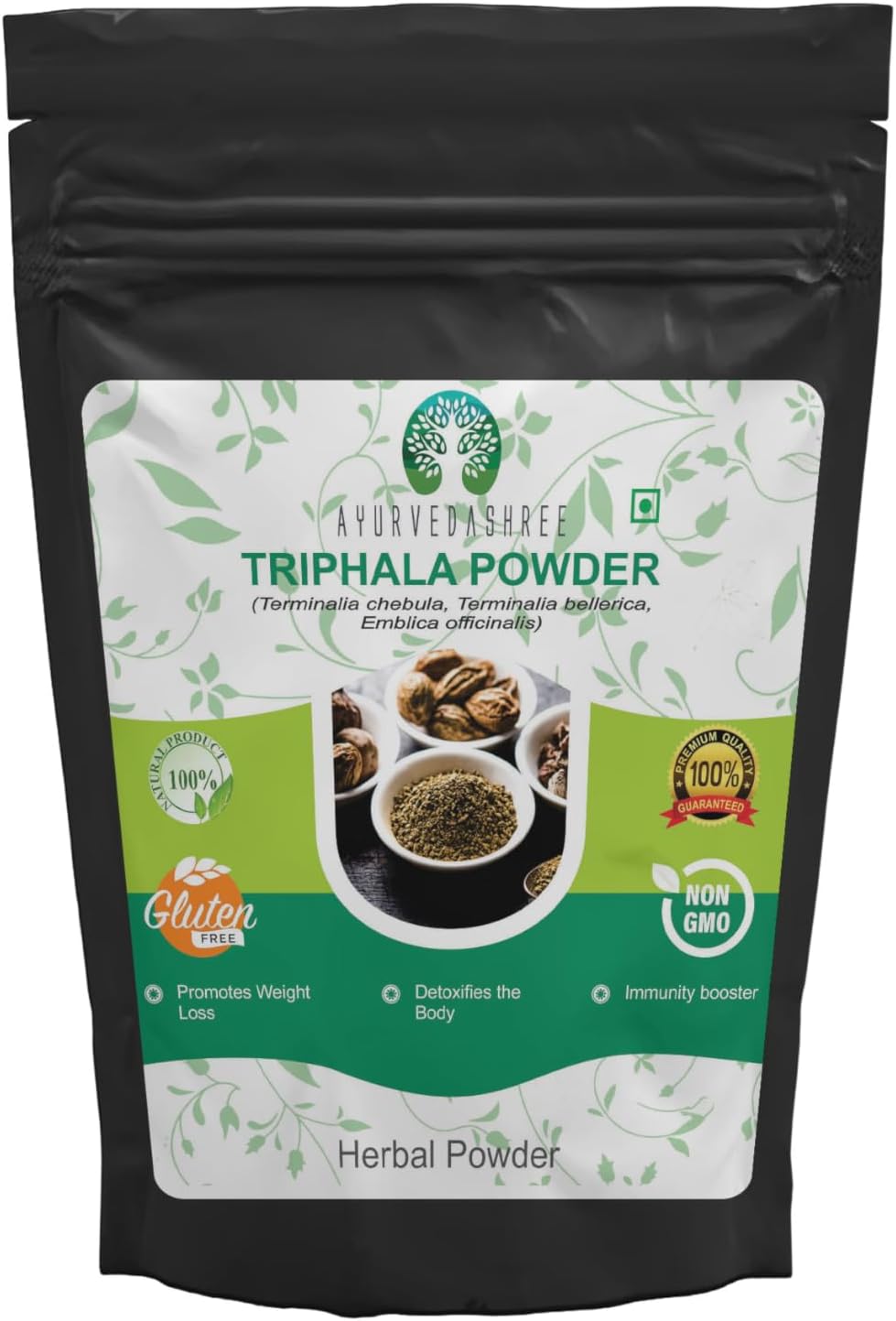 Polvo de Triphala Detox, Limpieza Rejuvenecimiento Vegano