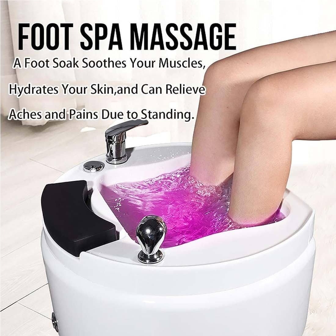 Bañera portátil de pedicura para pies, cuenco de pedicura