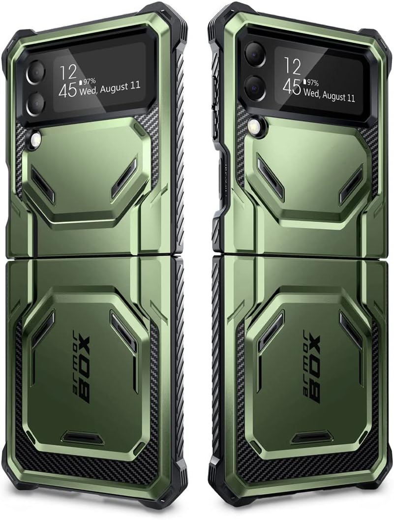 i-Blason Armorbox Series - Funda resistente para Samsung Galaxy Z Flip 4 5G (2022), con reducción de golpes y parachoques (Guldan)