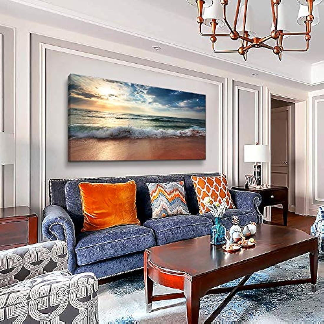 Cuadro decorativo para pared con diseño de puesta de sol