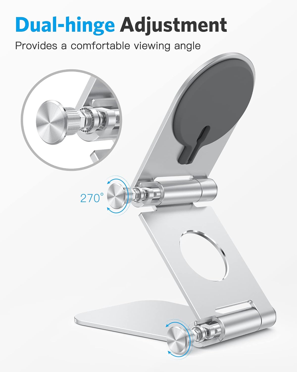 OMOTON Soporte plegable compatible iPhone 14 color plateado