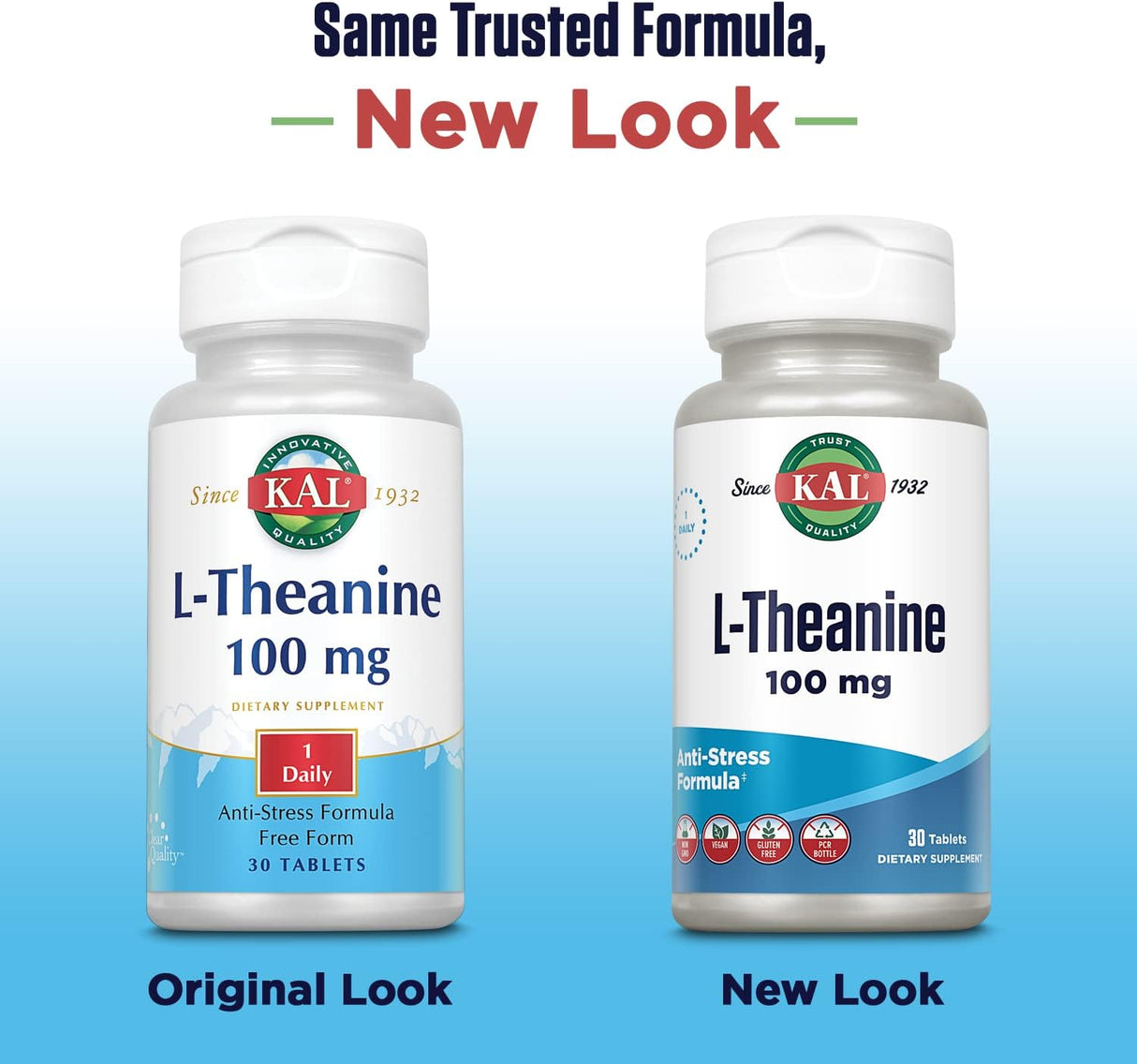 Suplementos Kal vitaminas 100 mg L-teanina 30 unidades